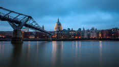 伦敦千禧桥夜景精美绝伦壁